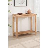 Julian Bowen Coxmoor Console Table with Shelf in Light Oak