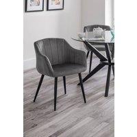 Julian Bowen Hobart Upholstered Dining Chair (Set of 2) in Grey