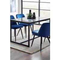 Julian Bowen Chicago Rectangular Glass Top 4-6 Seater Dining Table in Black