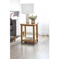 Julian Bowen Mallory Side Table with Shelf in Light Oak