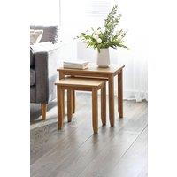 Julian Bowen Mallory Nest of 2 Side Tables in Light Oak