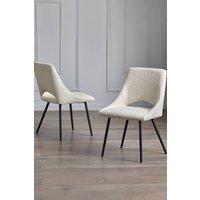 Julian Bowen Iris Upholstered Dining Chair (Set of 2) in Ivory