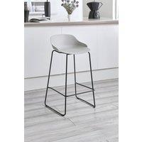 Julian Bowen Rocco Plastic Bar Stool (Set of 2) in Light Grey