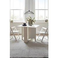 Julian Bowen Gatan 2 Seater Compact Drop Leaf Dining Set with Folding Chairs in White