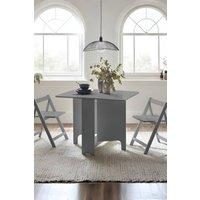 Julian Bowen Gatan 2 Seater Compact Drop Leaf Dining Set with Folding Chairs in Light Grey