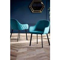 Julian Bowen Lima Upholstered Dining Chair (Set of 2) in Teal
