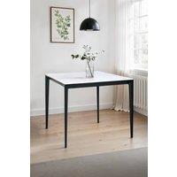 Julian Bowen Miami Square Stone Top 4 Seater Dining Table in White
