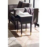 Julian Bowen Louis Fluted 1 Drawer Side Table in Black