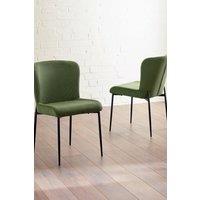 Julian Bowen Leonie Upholstered Dining Chair (Set of 2) in Green