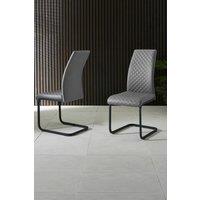 Julian Bowen Xavier High Back Upholstered Dining Chair (Set of 2) in Grey