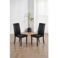 Julian Bowen Hudson High Back Upholstered Dining Chair (Set of 2) in Black