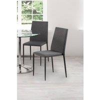 Julian Bowen Jazz Fully Upholstered Stacking Dining Chair (Set of 4) in Grey