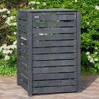 Samuel Alexander 74cm x 1.16m Outdoor Wooden Garden Wheelie Bin Store Storage for 1 Bin in Dark Grey