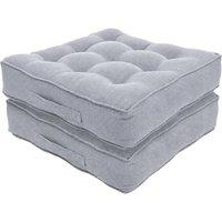 Harbour Housewares Square Armchair Booster Cushions - 50 x 50cm - Pack of 2 in Grey | Size: 50 x 50 cm