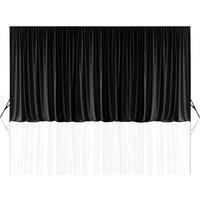 Neel Blue 4x8 Metres Backdrop Panel, Wrinkle-Free Polyester Spandex Fabric in Black