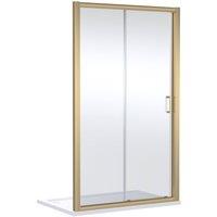 Balterley Ellenhall 8mm Glass Sliding Reversible Sliding Shower Door, 1200mm in Metallics
