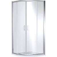 Balterley Ellenhall 8mm Glass Quadrant Shower Enclosure, Chrome, 900x900mm in Silver
