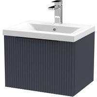 Balterley Contemporary Front Single Drawer Vanity Basin Unit, Dark Grey, 500mm in Grey