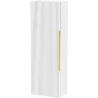 Balterley Fluted Front Wall Hung Single Door Tall Storage Unit, White, 400mm in White
