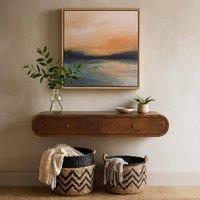Wyld Haus Peschiera Floating Chestnut Console 2 Drawers in Brown