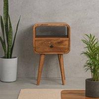 Wyld Haus Trento Mini Oak Mango Wood Bedside Table in Brown