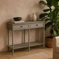 Wyld Haus Thuy Grey Wood Console Table with Two Drawers