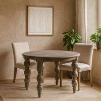 Wyld Haus Montaine Round Farmhouse Dining Table 120cm Brown Grey