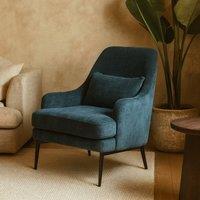 Wyld Haus Camden Wingback Blue Velvet Accent Armchair