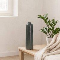 Wyld Haus Bloomwood Grey Glazed Tall Round Ceramic Vase Crackle Effect