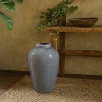 Wyld Haus Bloomwood Tall Grey Glazed Ceramic Vase Crackle Effect