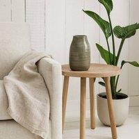 Wyld Haus Sagebloom Large Grey Crackle Glazed Ceramic Bottle Vase