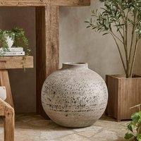 Wyld Haus Sunvale Large Weathered Stoneware Vase in Stone