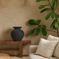 Wyld Haus Stonefern Black Aged Stoneware Vase in Grey