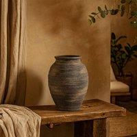 Wyld Haus Bramble Large Dark Ages Layered Ceramic Vase in Black