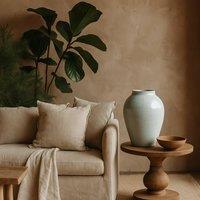 Wyld Haus Terravine Large White Olpe Ceramic Vase with Textured Finish