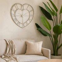 Wyld Haus Heart Shaped Silver Open Frame Wall Clock