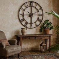 Wyld Haus Bronze Open Frame Wall Clock with Roman Numerals