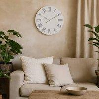 Wyld Haus White Wall Clock with Grey Roman Numerals