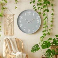 Wyld Haus Grey Minimalist Wall Clock with White Numerals