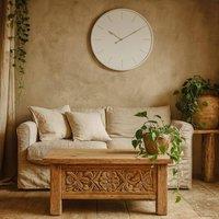 Wyld Haus Large Minimalist White Round Wall Clock