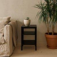 Wyld Haus Cananeia Black Wood Grain Two Shelf Bedside Table