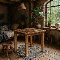 Wyld Haus Seattle Reclaimed Wood Small Dining Table in Brown