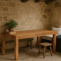 Wyld Haus Manila 180cm Light Mango Wood Dining Table in Brown