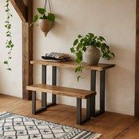 Wyld Haus Wellington Acacia Live Edge Console Table Modern Rustic Brown