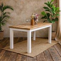 Wyld Haus Alington 170cm Solid Mango Wood Dining Table White & Natural in Brown