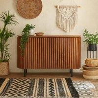 Wyld Haus California Slatted Mango Wood Two Door Sideboard in Brown