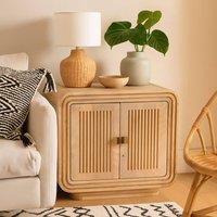 Wyld Haus Arizona Carved Mango Wood 2 Door Cabinet in Brown