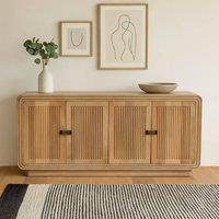 Wyld Haus Arizona Natural Mango Wood 4 Door Sideboard in Brown