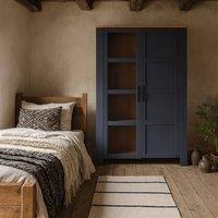 Wyld Haus Bramblecroft Navy & Natural Oak 2 Door Display Cabinet