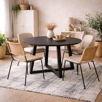 Wyld Haus Frida Black Round Dining Table